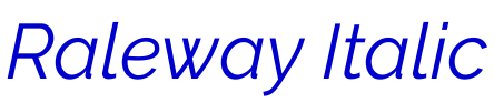 Raleway Italic 字体